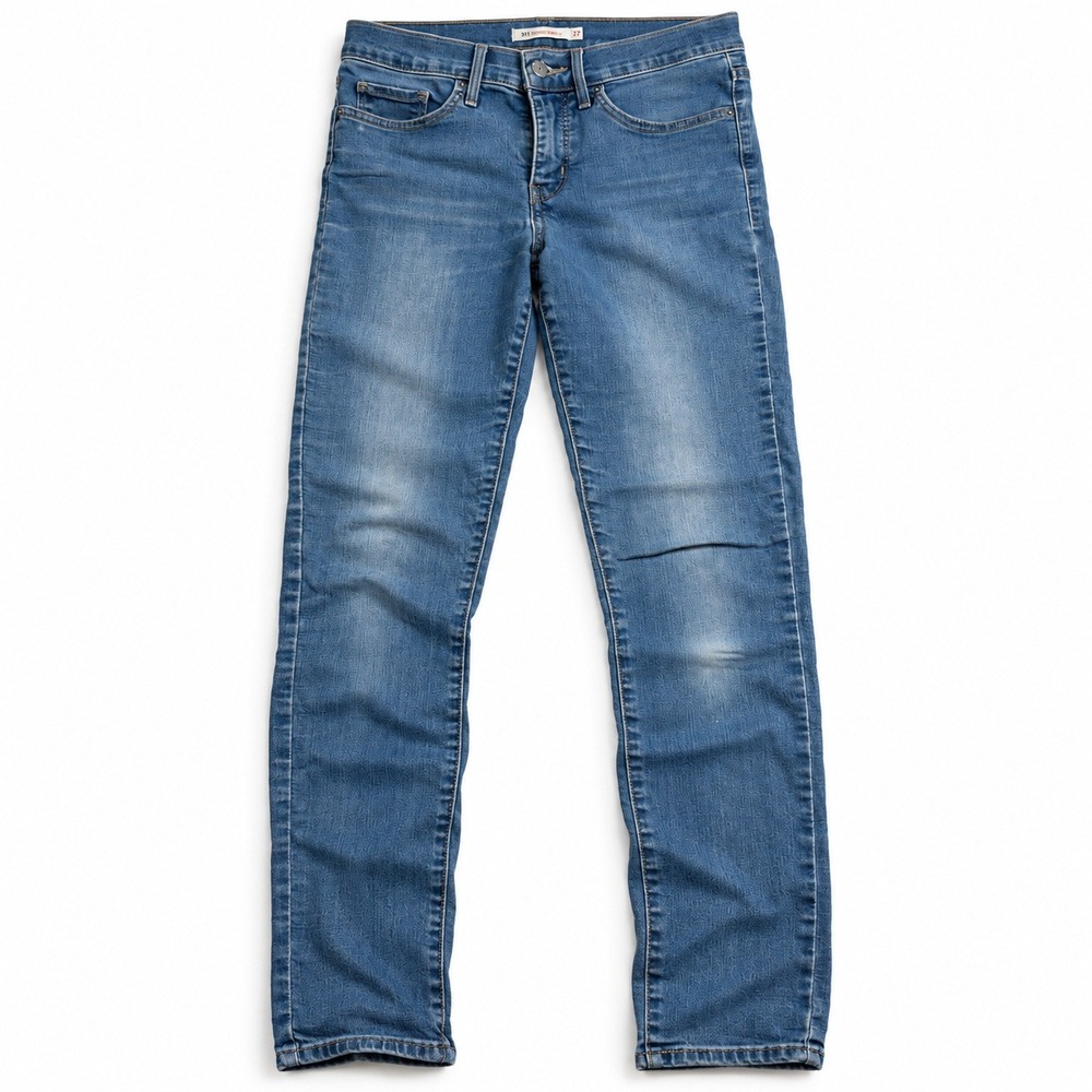 Levi's 311 Skinny Medium Light Wash Jeans Womens 27 Mid Rise Zipper fly